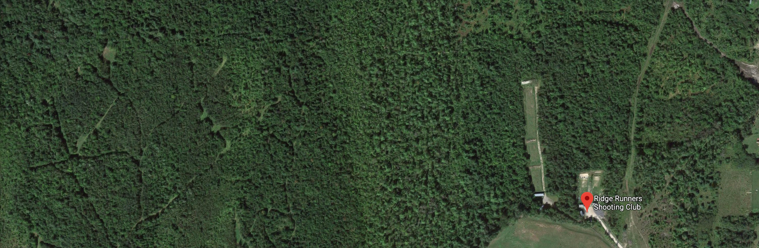 Aerial map showing the Ridge Runners range on Castine Road